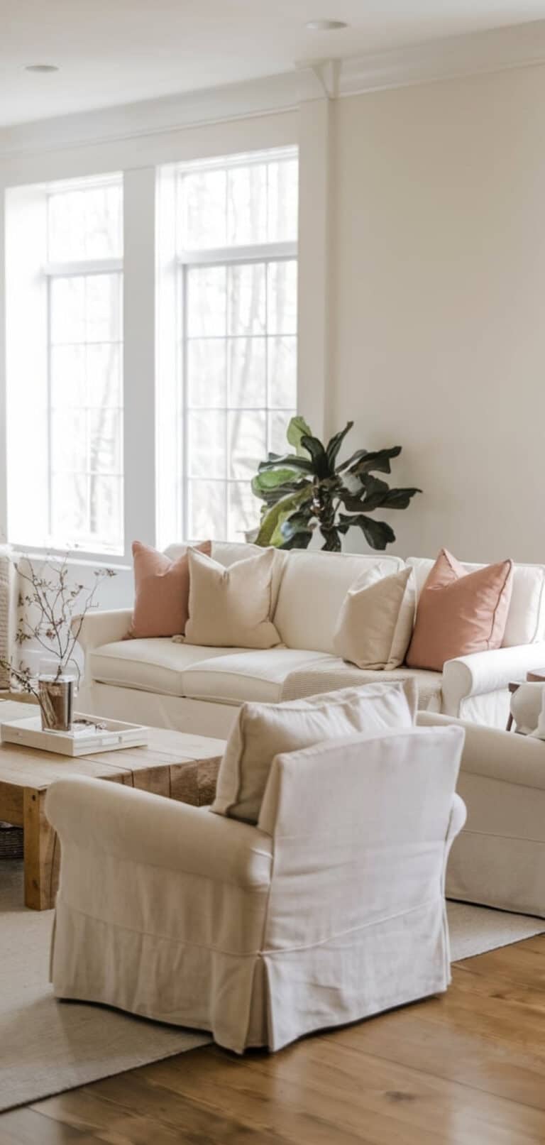 Photo inspiration: Visual Reference: 20 Cozy Minimalist Farmhouse Living Room Ideas