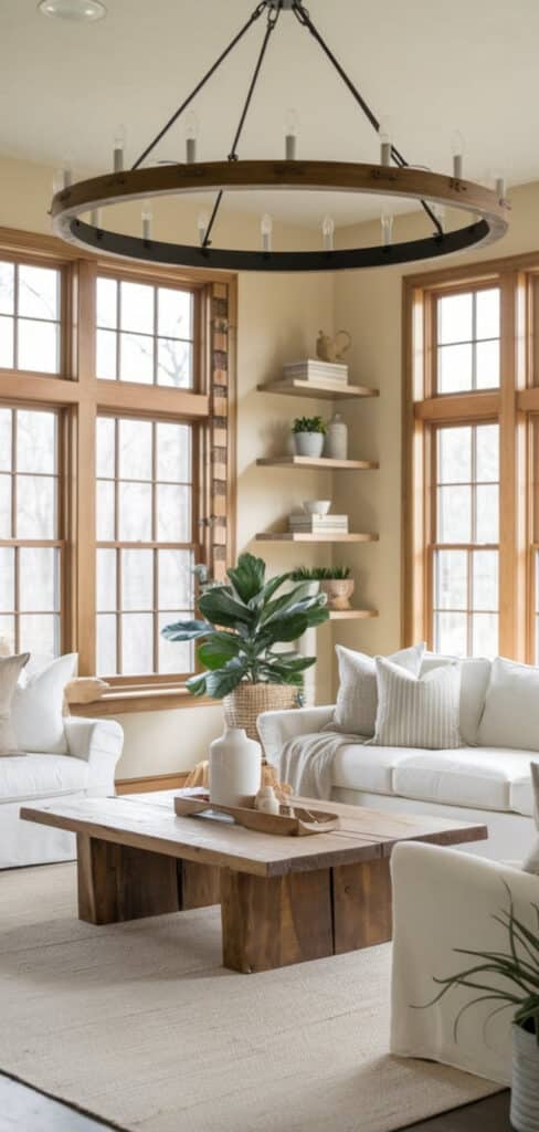 Picture of 35 Farmhouse Living Room Ideas 2025 That Blend Rustic Charm with Modern ...