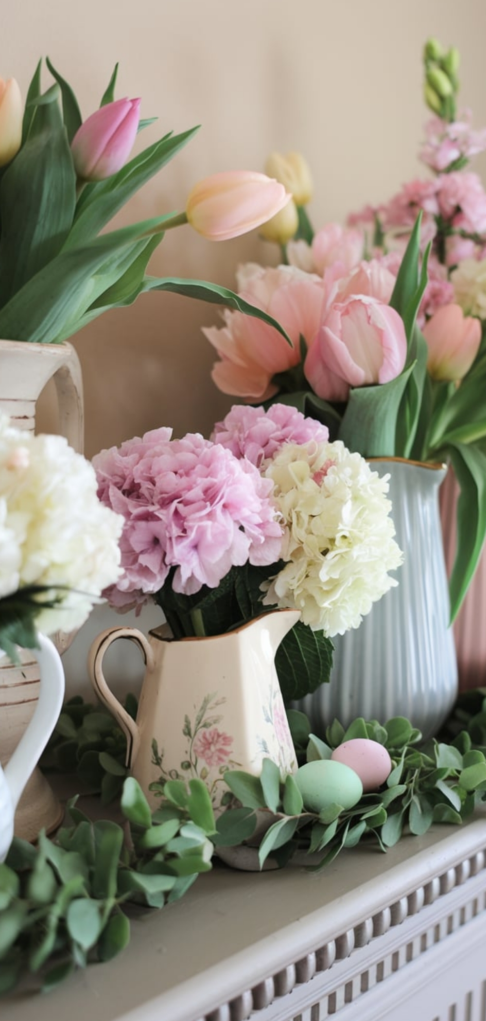 Spring Mantel Decor