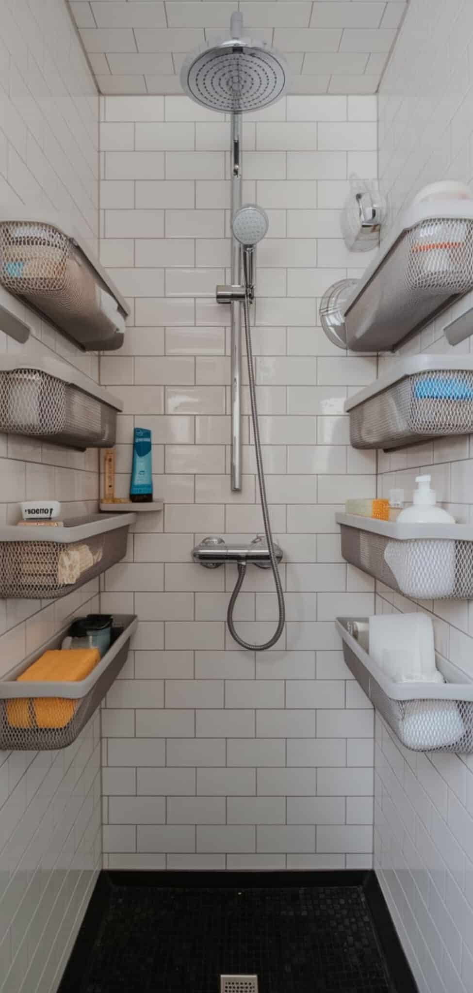 14 Innovative Shower Storage Ideas - The Mega Mom