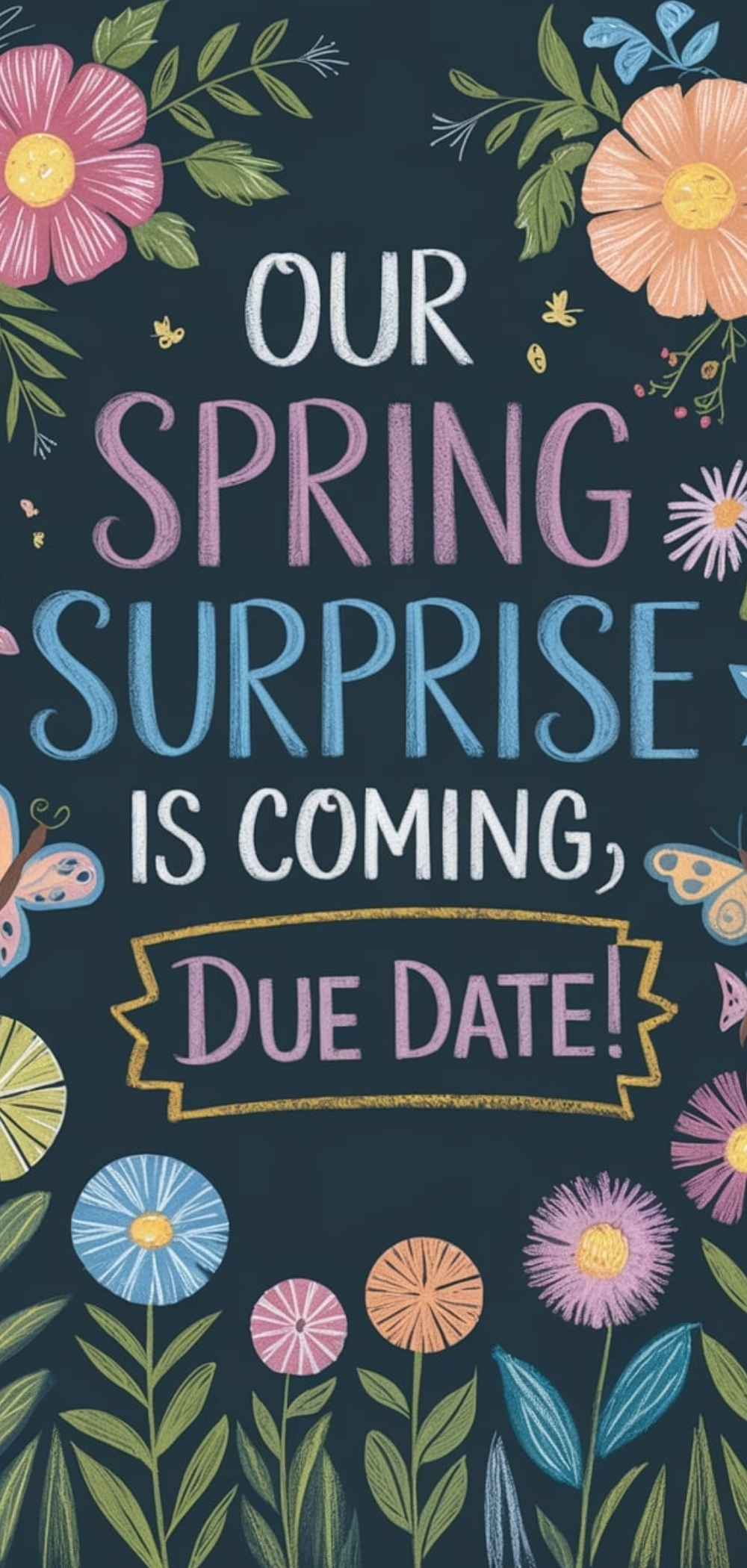 Spring Baby Announcement