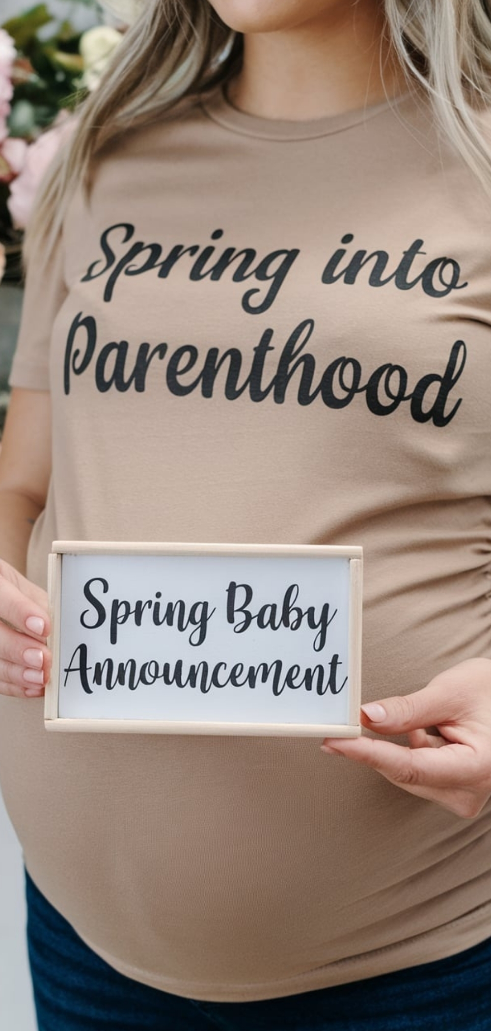 Spring Baby Announcement