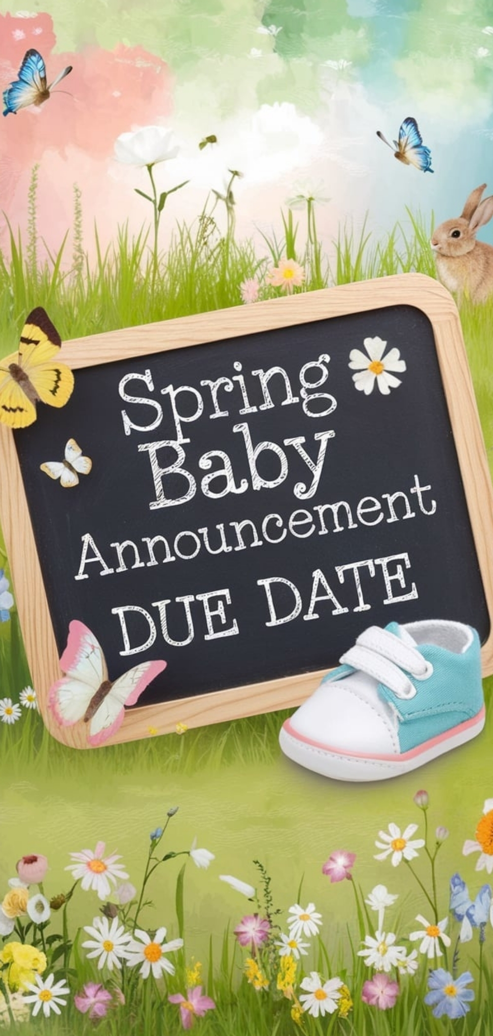 Spring Baby Announcement