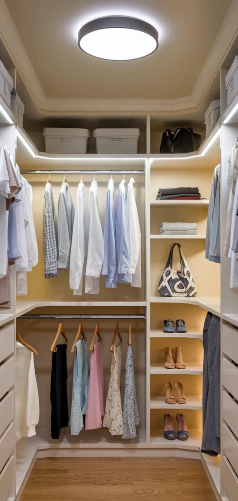 View of 13 Innovative Walking Closet Organization Ideas - The Mega Mom