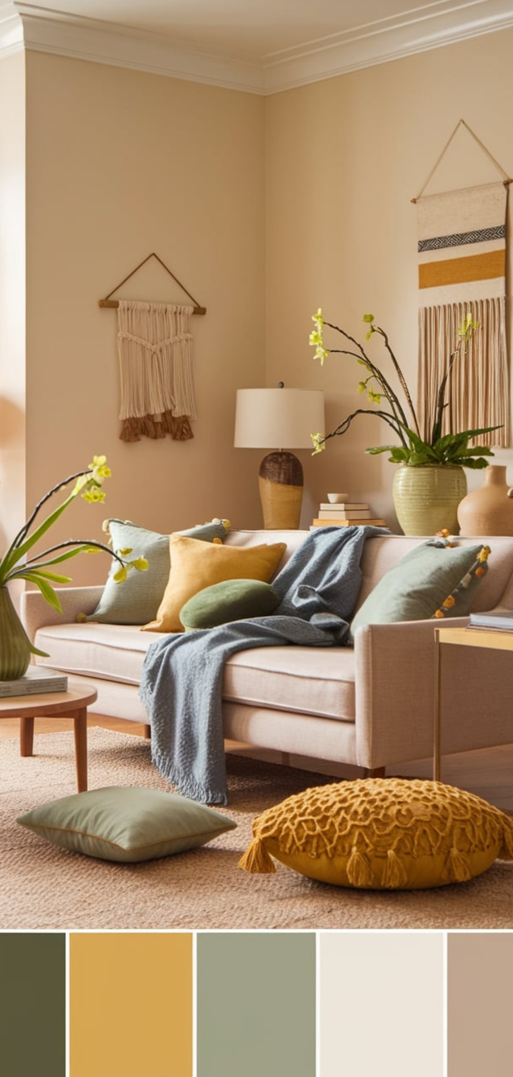 Earthy Spring Living Room Decor Ideas