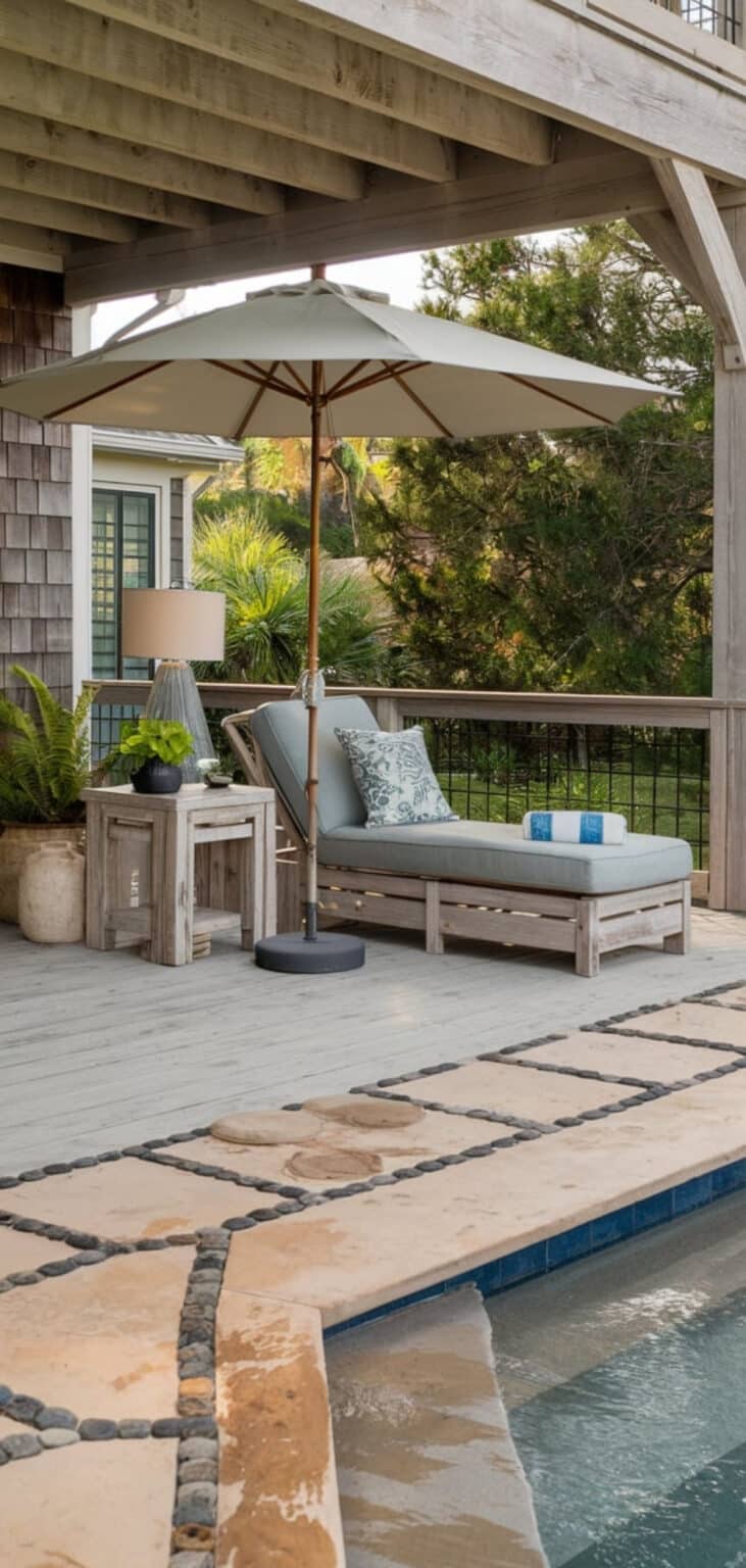 16 Stunning Coastal Large Pool Deck Decorating Ideas - The Mega Mom