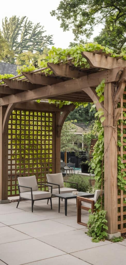 View of 15 Stunning Trellis Pergola Patio Ideas - The Mega Mom