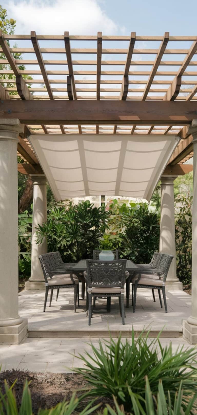 Illustration of Simple Trellis Pergola Ideas