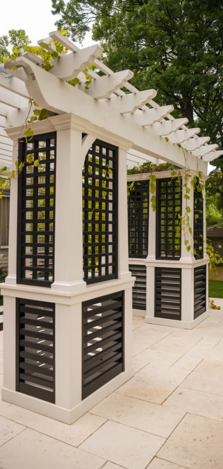 15 Stunning Trellis Pergola Patio Ideas - The Mega Mom