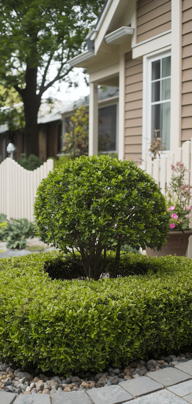 Bushes In Front Of House