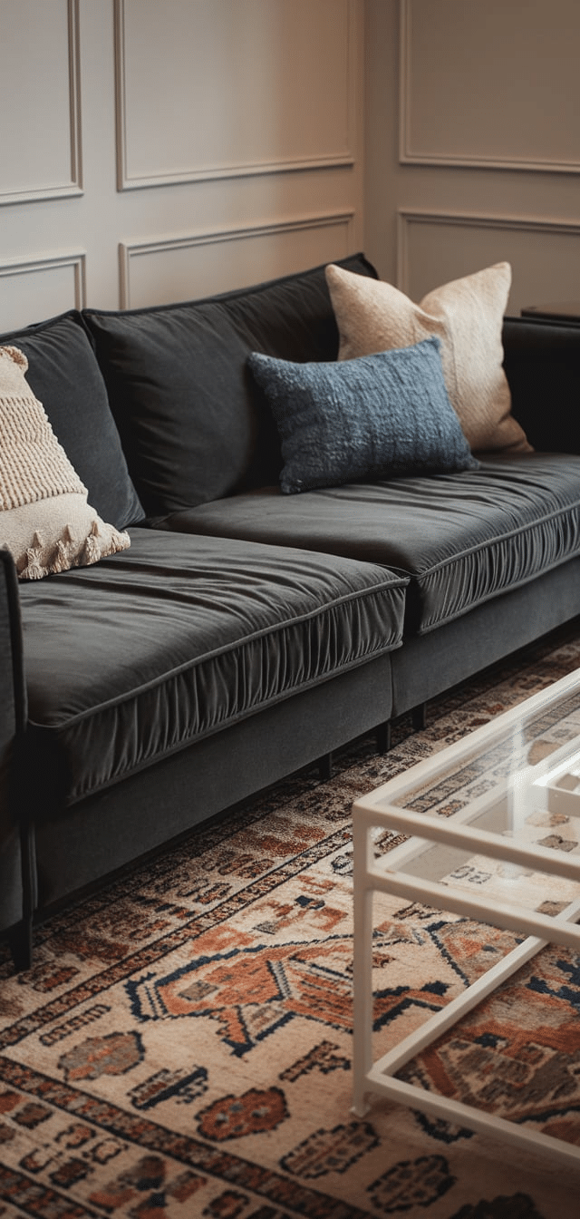 Dark Grey Sofa Living Room