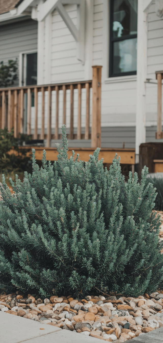 Bushes In Front Of House