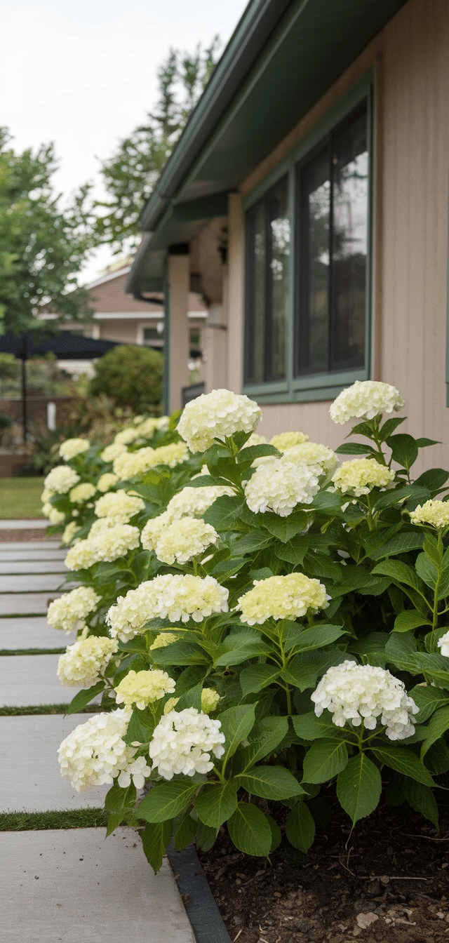 Bushes In Front Of House