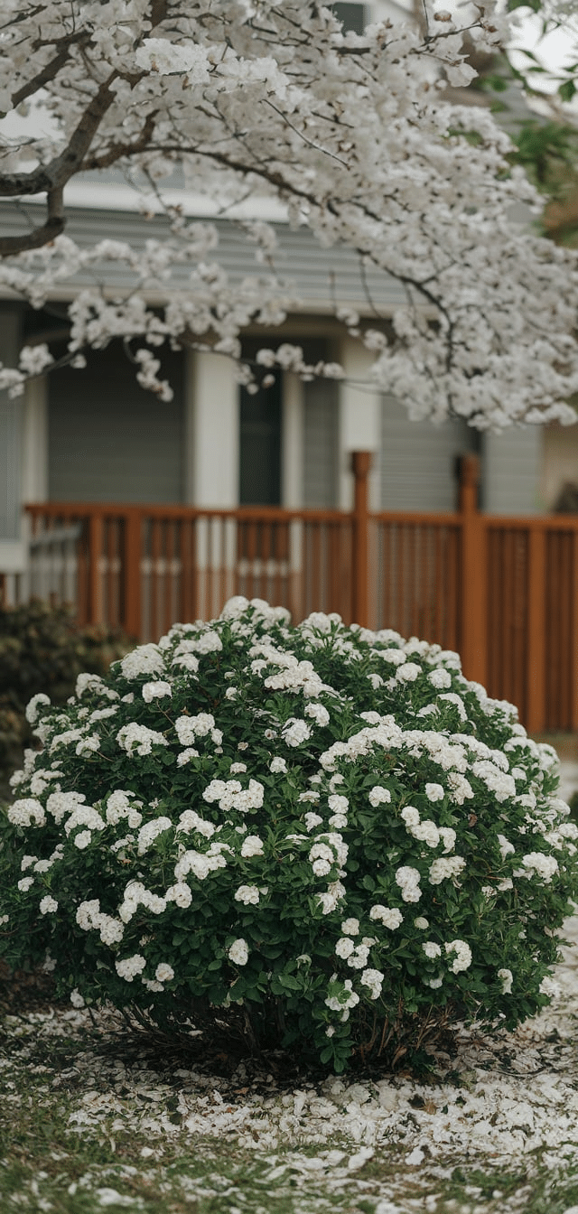 Bushes In Front Of House