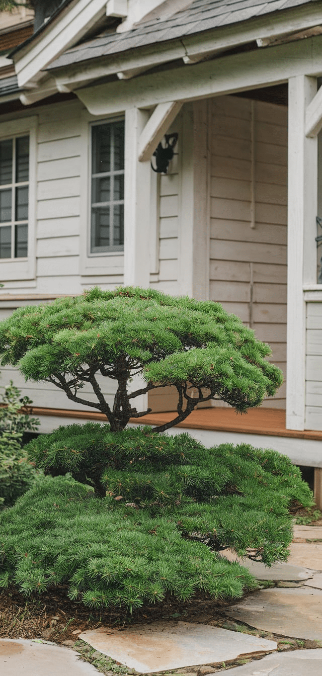 Bushes In Front Of House