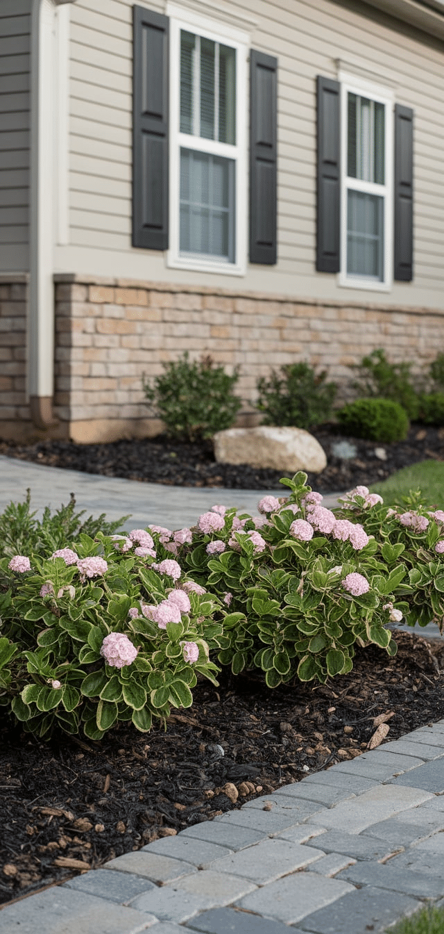 Bushes In Front Of House