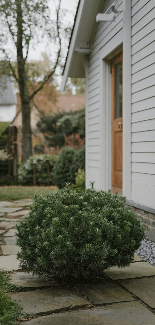 Bushes In Front Of House
