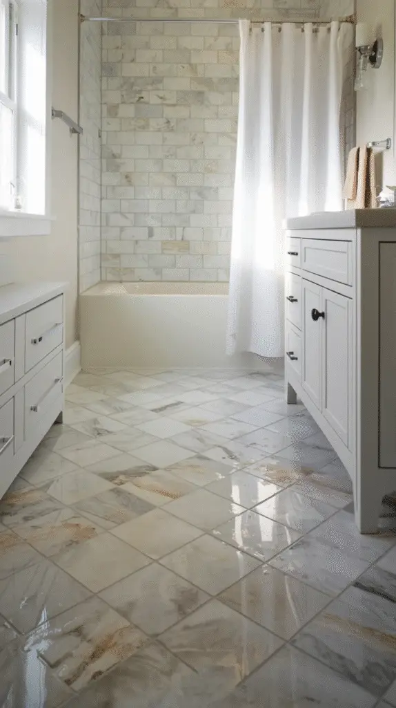 17 Modern Bathroom Floor Tile Ideas - The Mega Mom