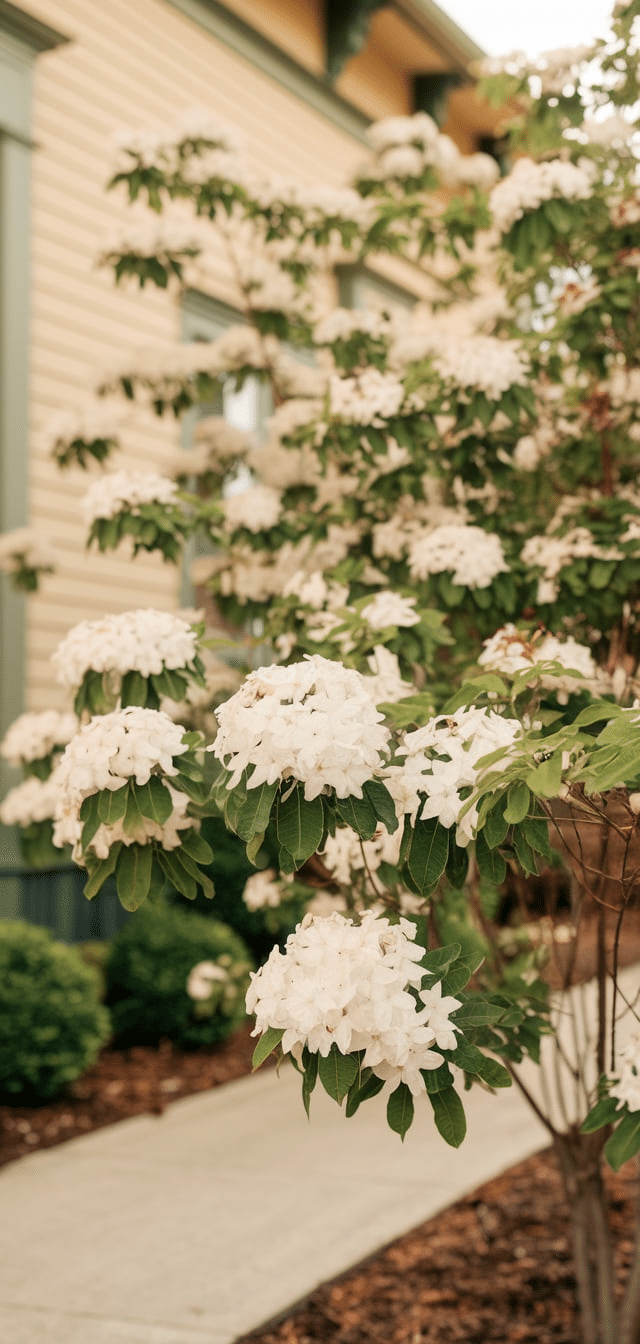 Bushes In Front Of House