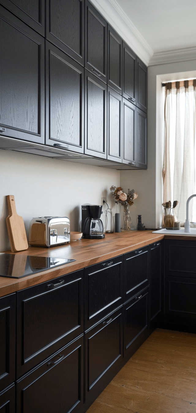 Black and Wood Kitchen