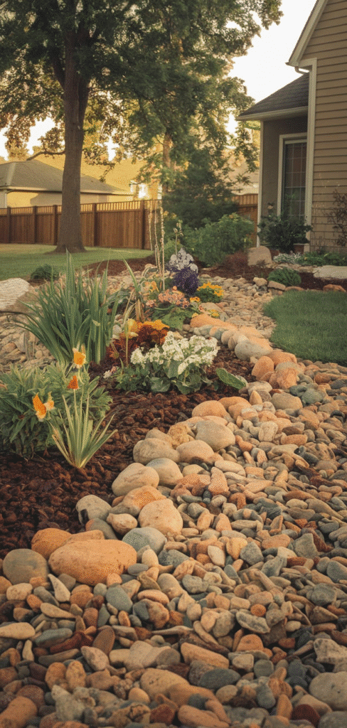 Landscape Rectangular Rocks 17 Genius Front Yard River Rock Landscaping Instead of Mulch Ideas ...