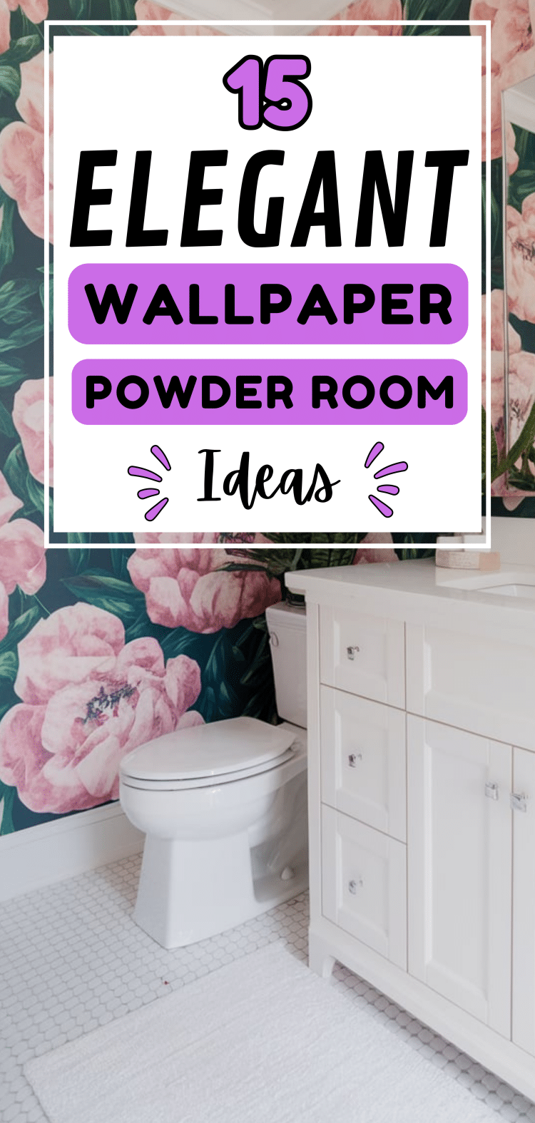 15 Elegant Wallpaper Powder Room Ideas - The Mega Mom