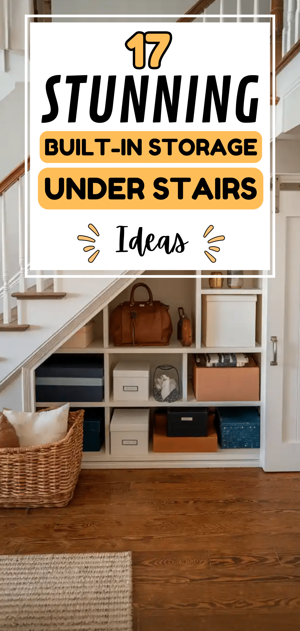 Built-In Storage Under Stairs