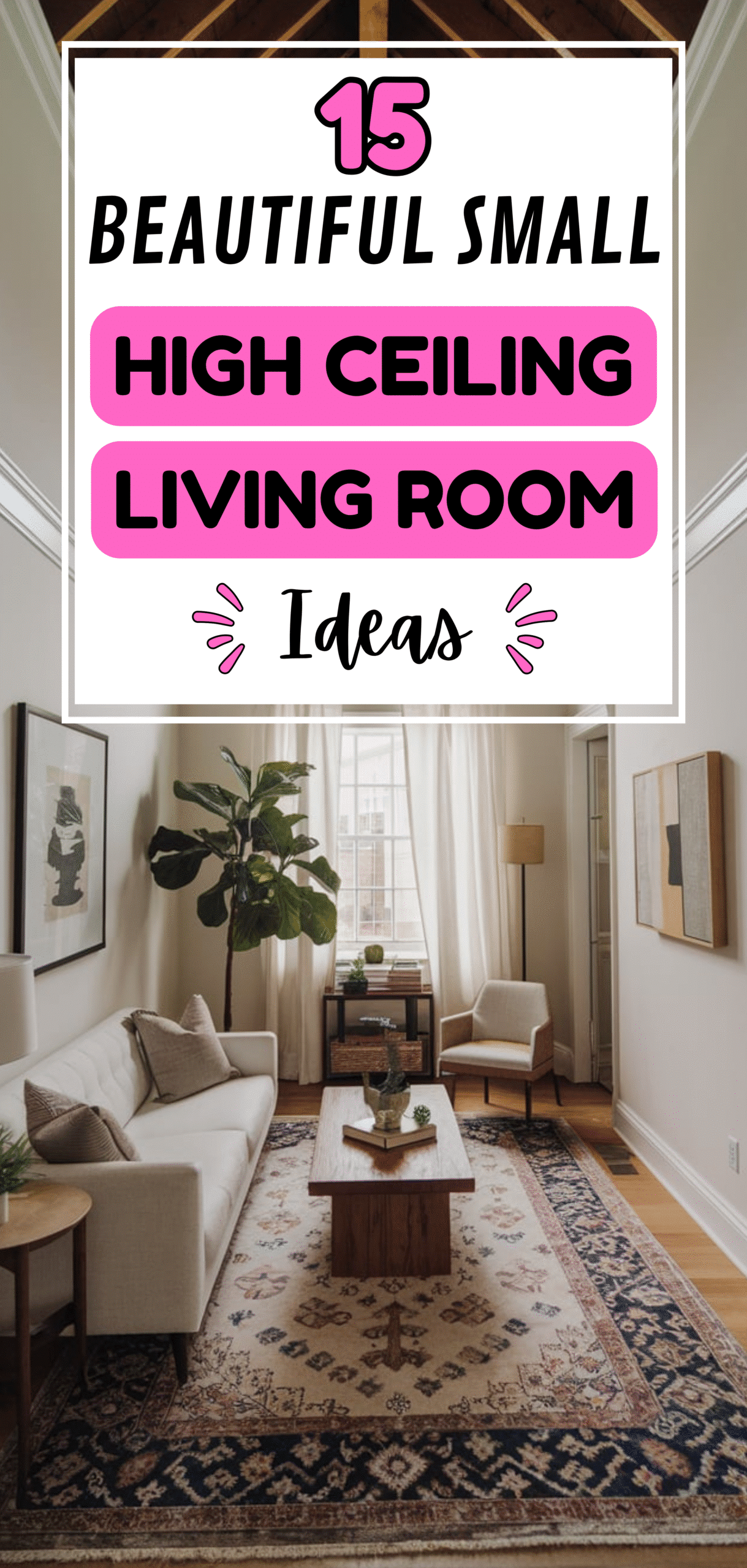 High Ceiling Living Room