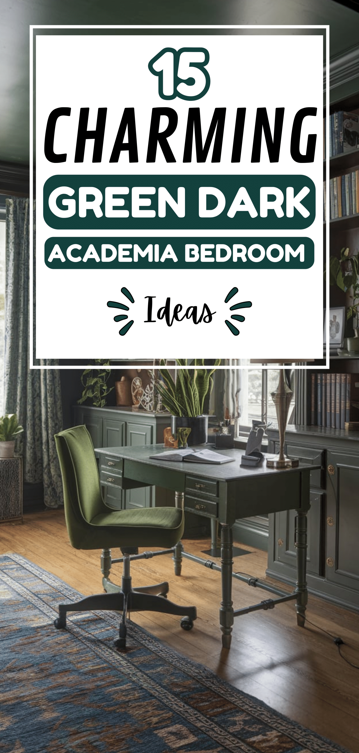 dark academia bedroom