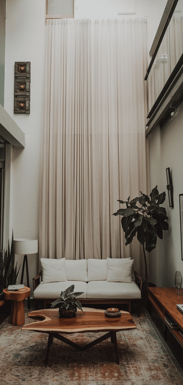 High Ceiling Living Room
