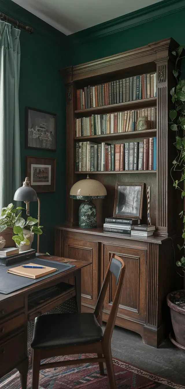 dark academia bedroom