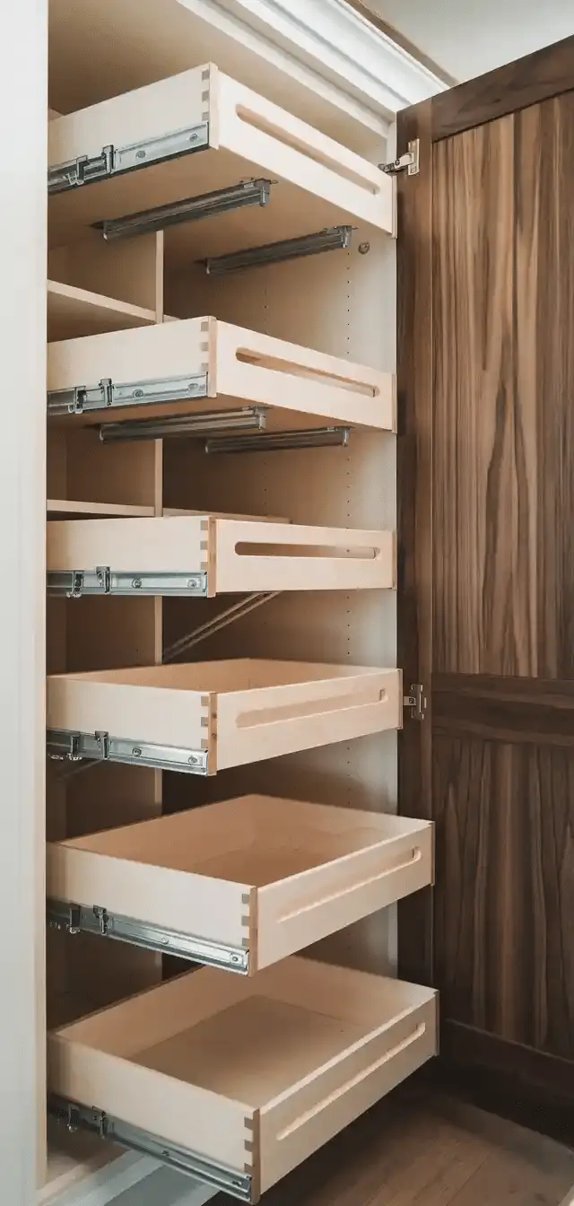 Pantry Cabinet with Pull-Out Shelves