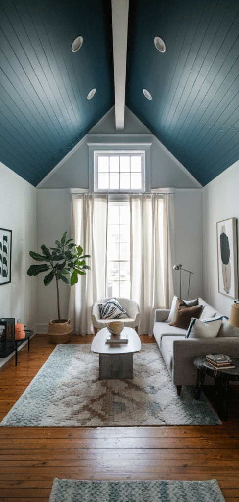 View of 15 Beautiful Small High Ceiling Living Room Ideas - The Mega Mom