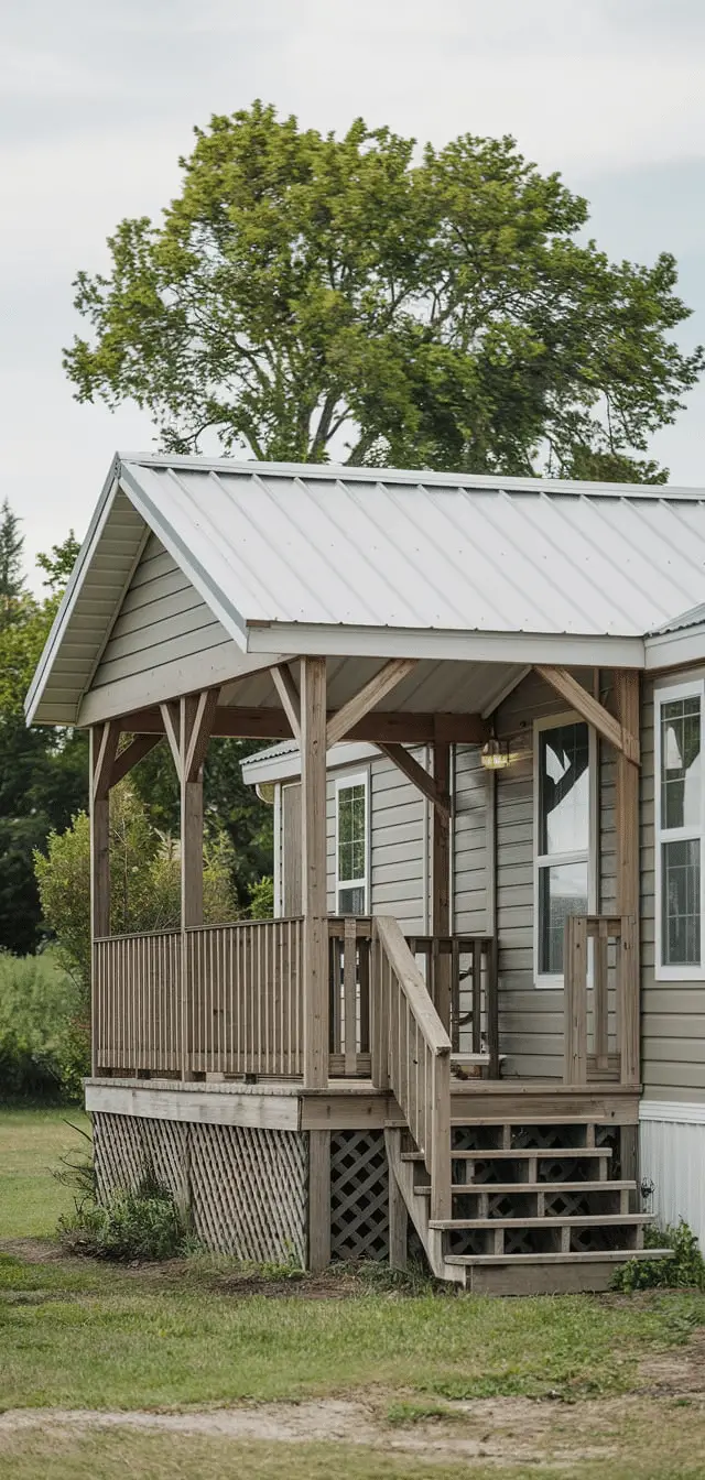 mobile home front porch
