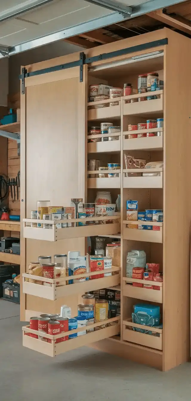 Pantry Cabinet with Pull-Out Shelves