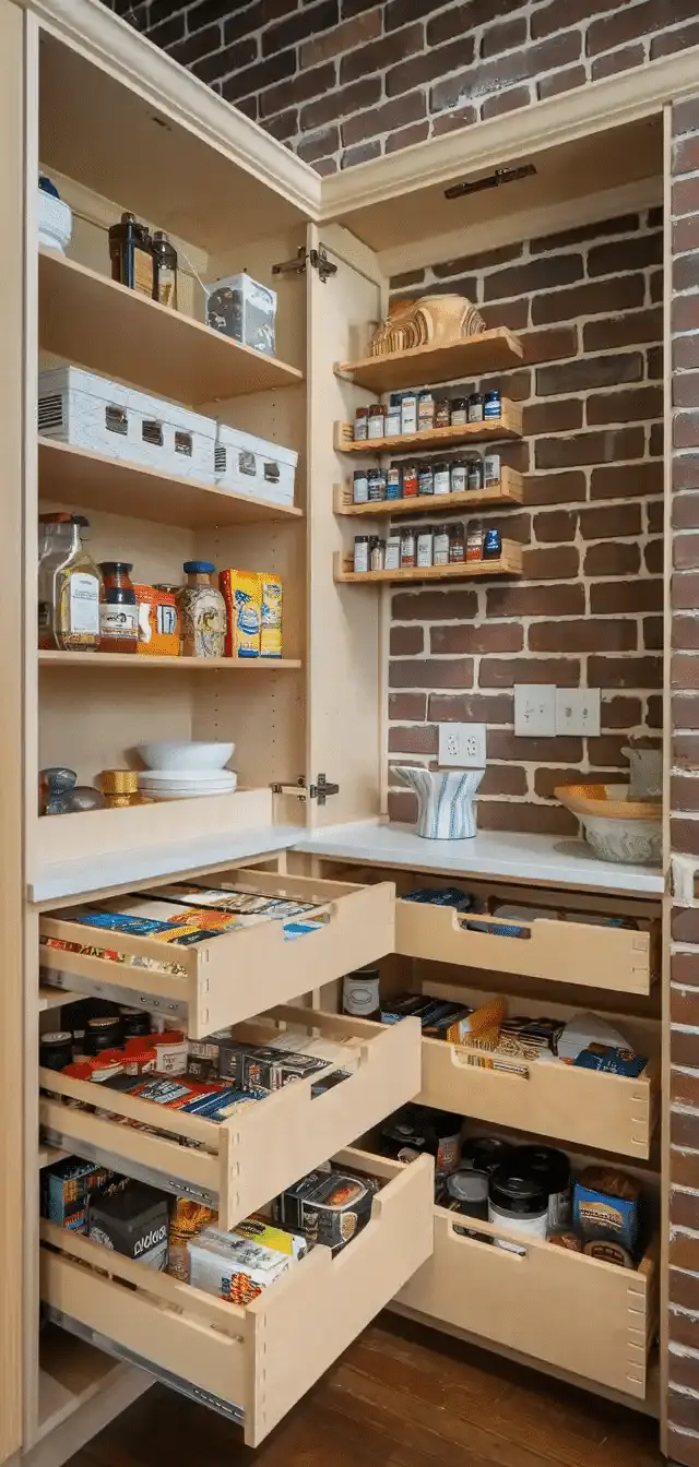 Pantry Cabinet with Pull-Out Shelves