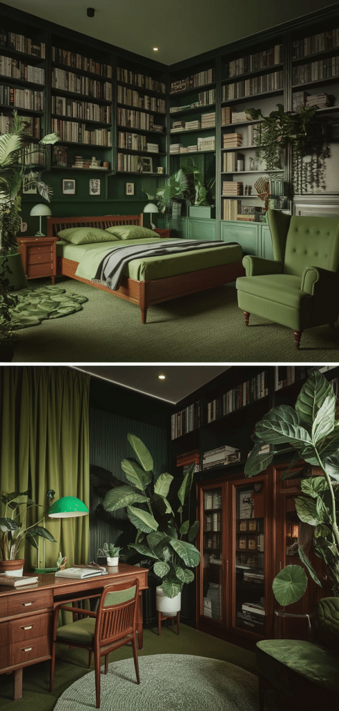 15 Charming Green Dark Academia Bedroom Ideas - The Mega Mom