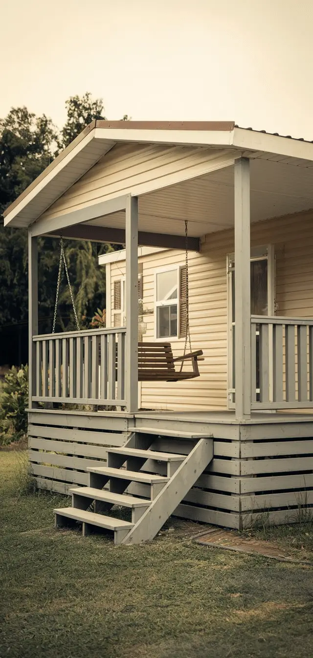 mobile home front porch
