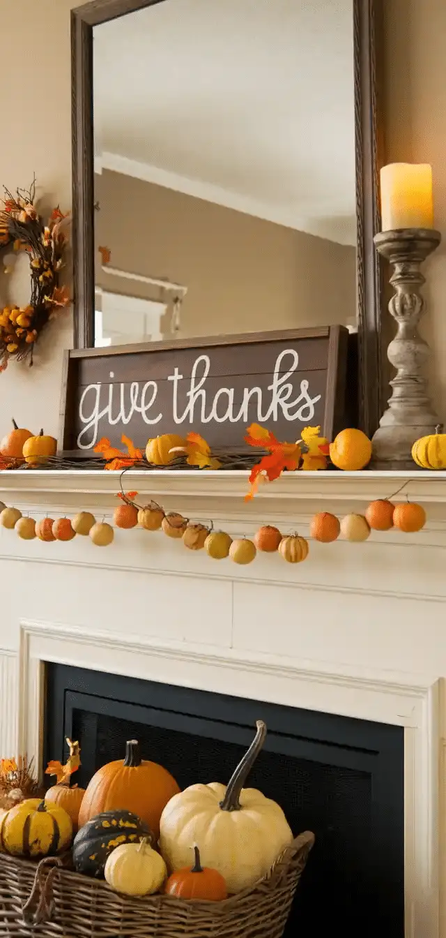 Fall Mantle Decor