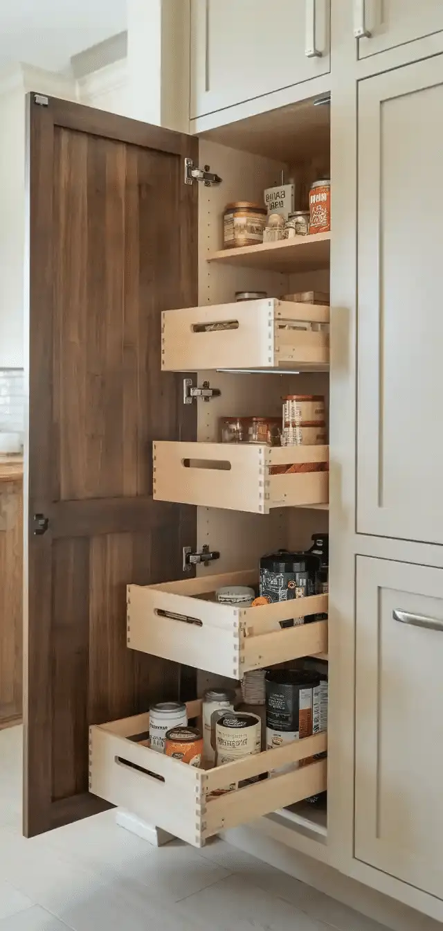 Pantry Cabinet with Pull-Out Shelves