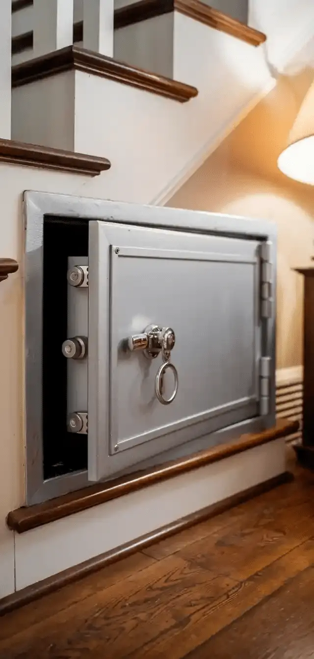 Built-In Storage Under Stairs