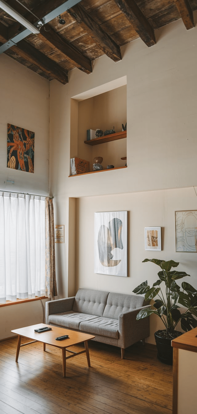 High Ceiling Living Room