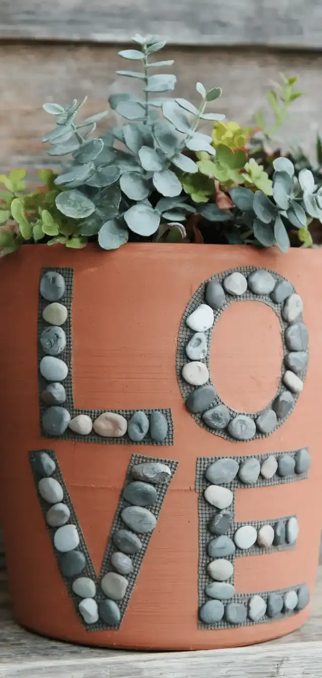 DIY Pebble Pot Ideas