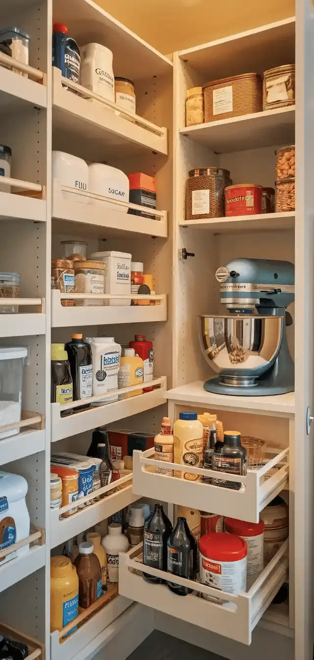 Pantry Cabinet with Pull-Out Shelves