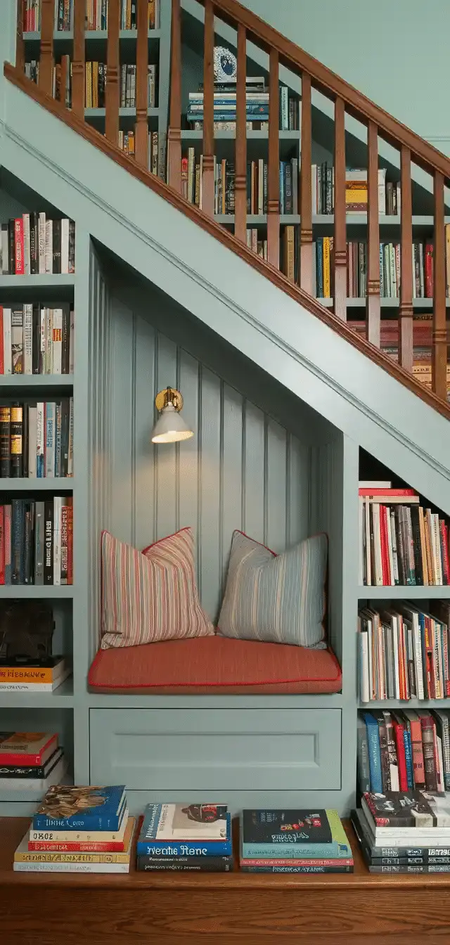 Built-In Storage Under Stairs
