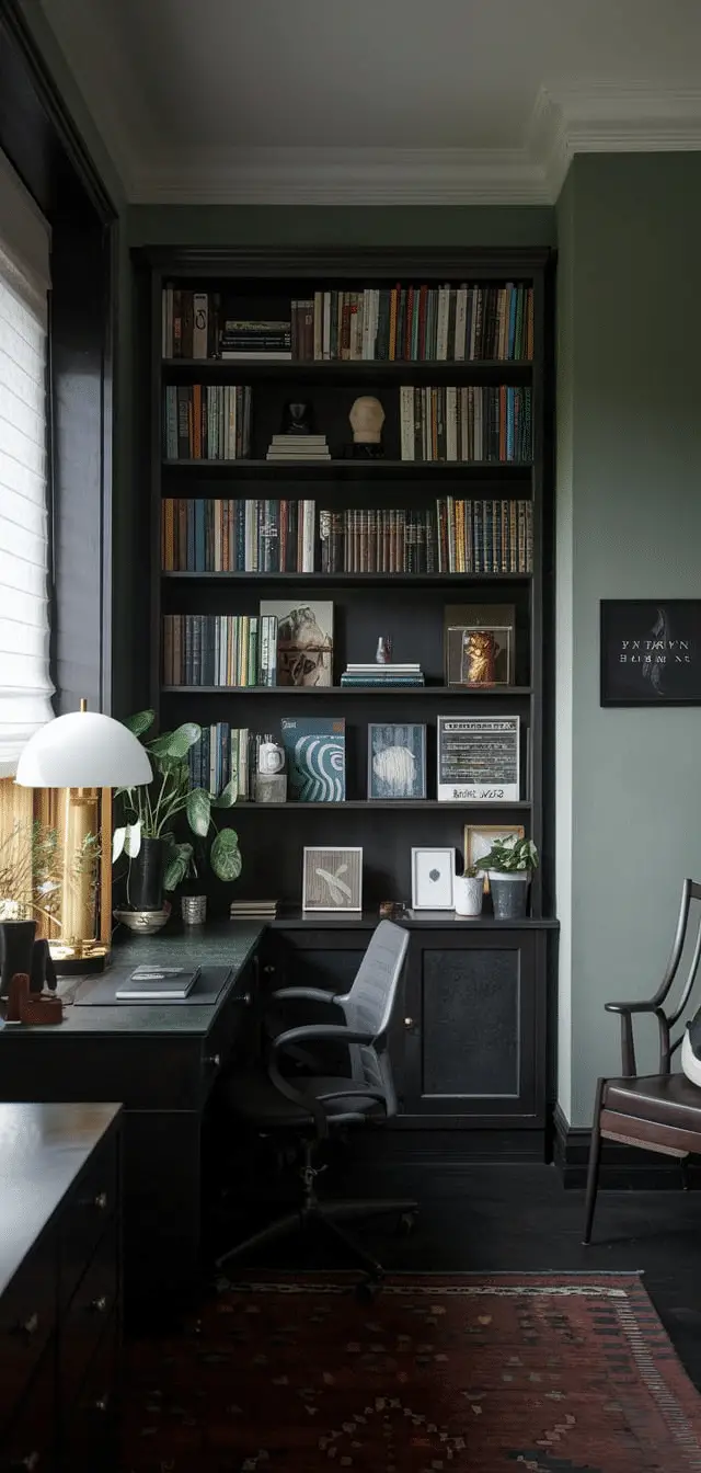 dark academia bedroom
