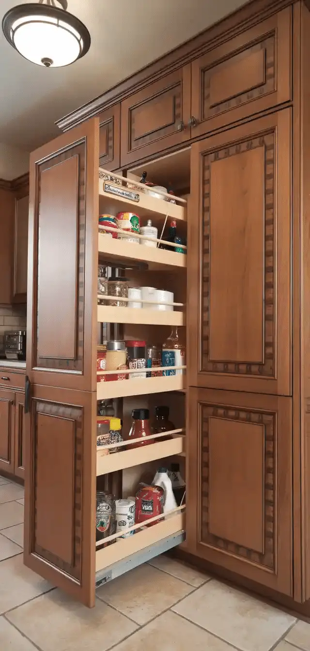 Pantry Cabinet with Pull-Out Shelves