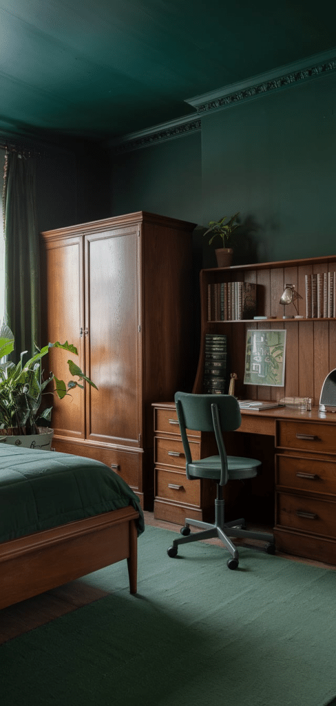 15 Charming Green Dark Academia Bedroom Ideas - The Mega Mom