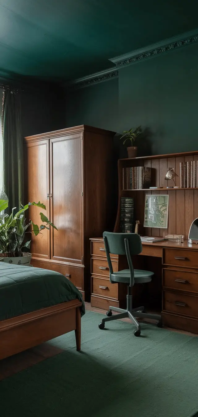 dark academia bedroom