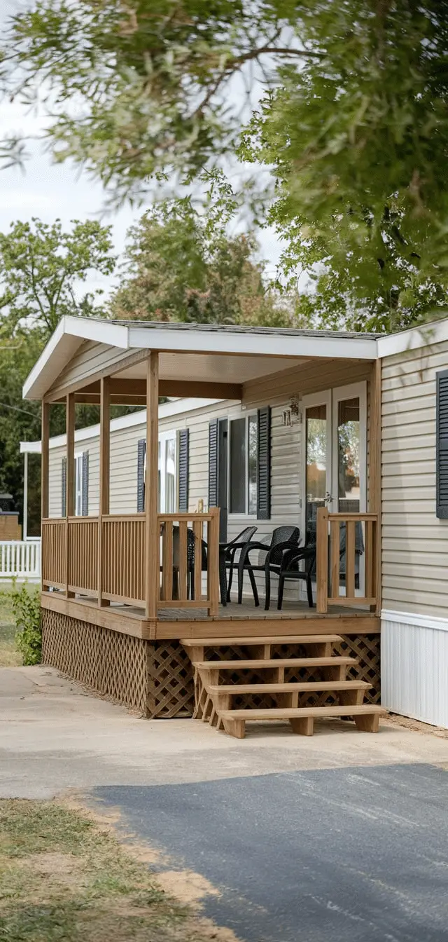 mobile home front porch